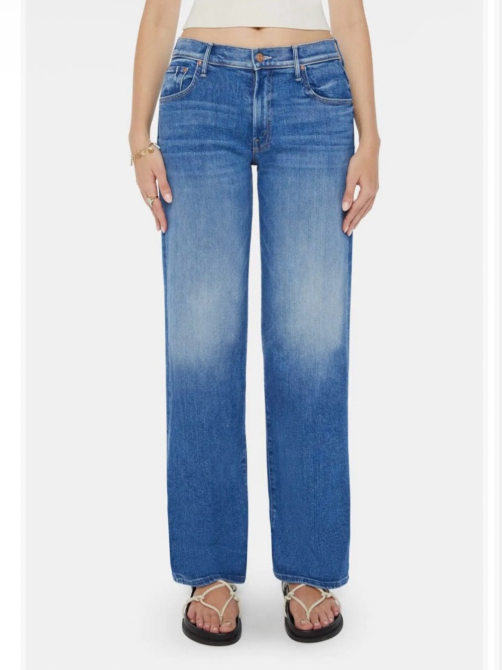 MOTHER Maven Sneak Wide Leg Jeans